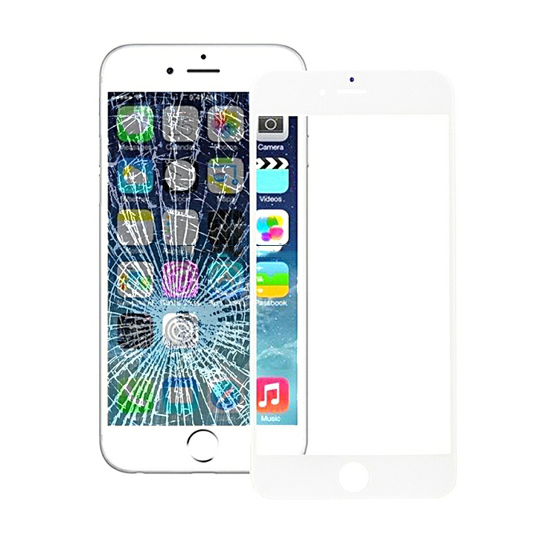 10 PCS para iPhone 6s Lente de vidro externa da tela frontal