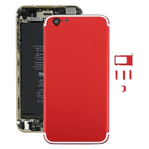 6 em 1 Assembly Full Metal tampa da caixa com Imitação Aparecimento de i7 para iPhone 6s, Incluindo tampa traseira