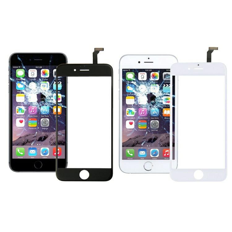 5 PCS Black 5 PCS Brancos 2 em 1 para iPhone 6 Assemblia Digitador da tela de toque com Moldura de Tela LCD frontal 