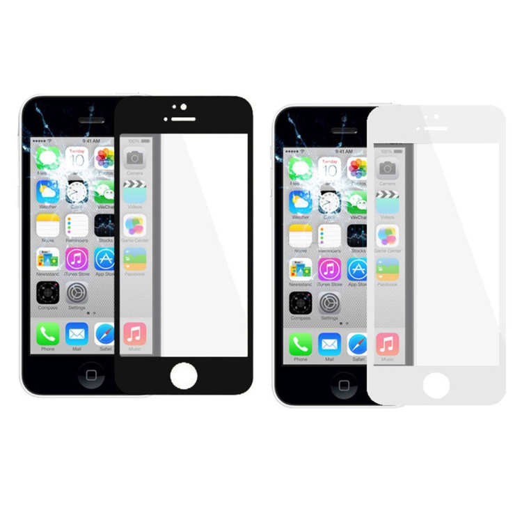 5 PCS Preto 5 PCS Branco iPhone 5C Lente de vidro externa da tela frontal