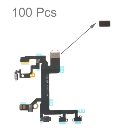 100 PCS Almofada da espuma da esponja para iPhone 5S Cabo Flex botão de liga  desliga