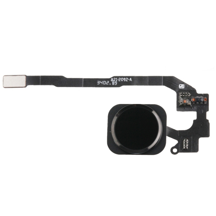 Botão de chave de casa com cabo flexvel de membrana PCB para iPhone 5S, nenhuma função de identificação de impressão digital (Preto)